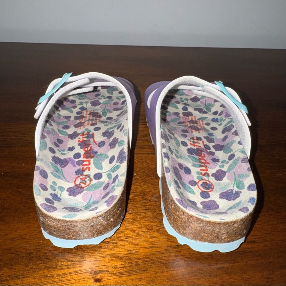 Superfit Finken Girls Sandals Shoes Lila Purple Size 24 EU / 8 US Faux Leather - Picture 6 of 8